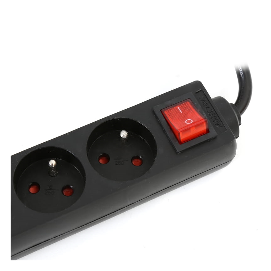 Πολύπριζο με διακόπτη 5Z Type E 1,5m μαύρο