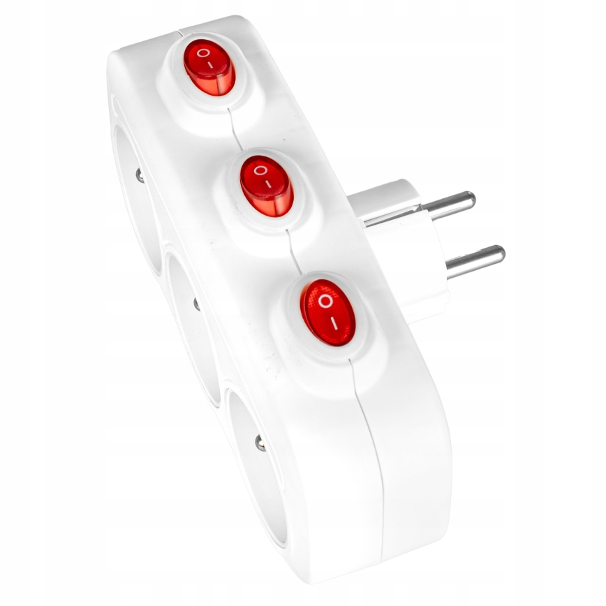 Πολύπριζο με διακόπτες — 3 υποδοχές