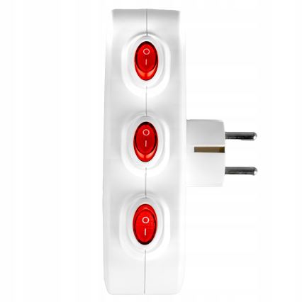 Πολύπριζο με διακόπτες — 3 υποδοχές