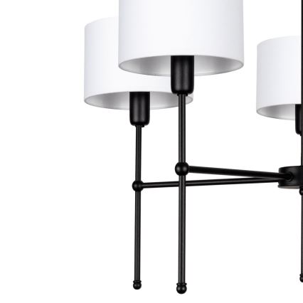 Πολυέλαιος σε ράβδο MADELA 5xE14/40W/230V λευκό/μαύρο