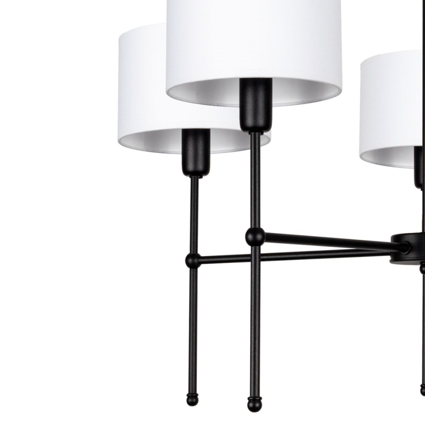 Πολυέλαιος σε ράβδο MADELA 5xE14/40W/230V λευκό/μαύρο