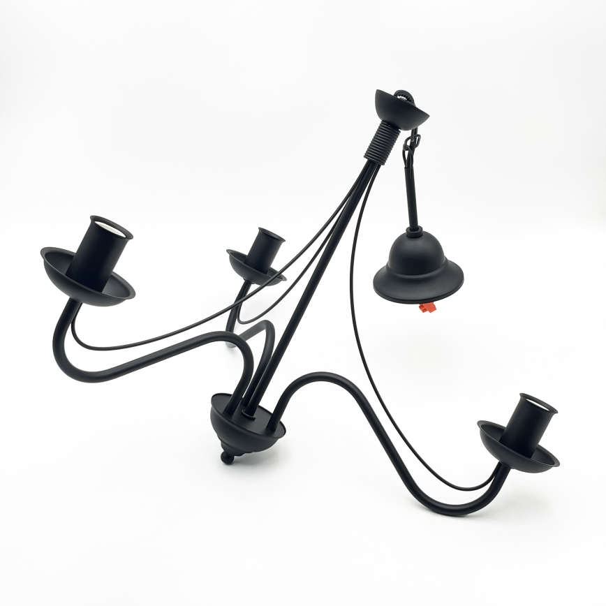 Πολυέλαιος με αλυσίδα ANTON 3xE14/15W/230V μαύρος