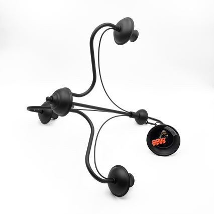 Πολυέλαιος με αλυσίδα ANTON 3xE14/15W/230V μαύρος