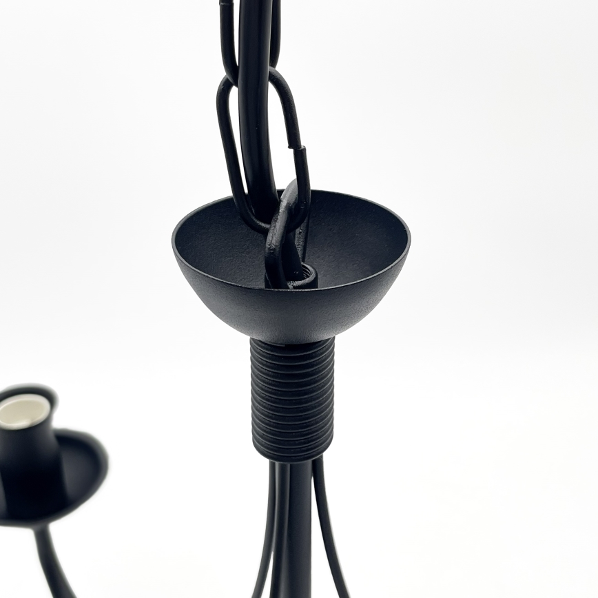 Πολυέλαιος με αλυσίδα ANTON 3xE14/15W/230V μαύρος