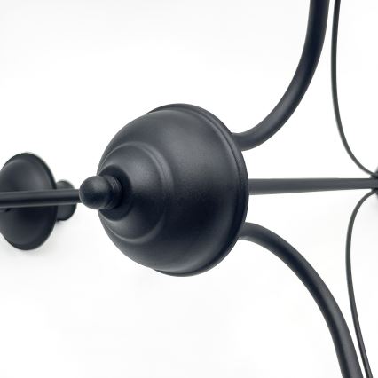 Πολυέλαιος με αλυσίδα ANTON 3xE14/15W/230V μαύρος