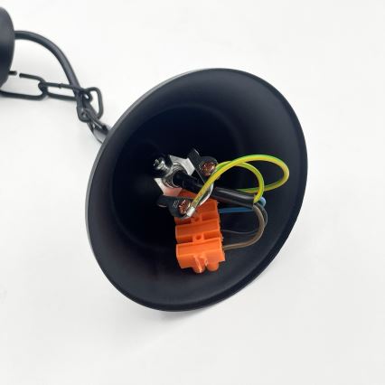 Πολυέλαιος με αλυσίδα ANTON 3xE14/15W/230V μαύρος