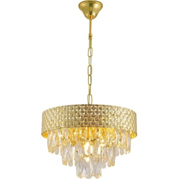 Πολυέλαιος με αλυσίδα CHARLIZE 4xE14/10W/230V χρυσός