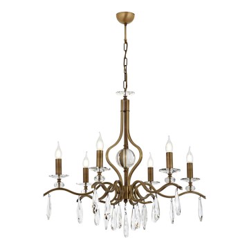 Πολυέλαιος με αλυσίδα CLASSIC 6xE14/40W/230V, μπρονζέ