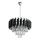 Πολυέλαιος με αλυσίδα CRISTAL 5xE14/10W/230V μαύρο/ματ χρώμιο