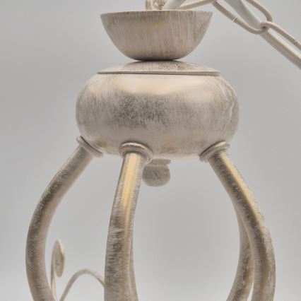 Πολυέλαιος με αλυσίδα RETRO II 5xE27/60W/230V λευκή πατίνα