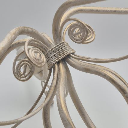 Πολυέλαιος με αλυσίδα RETRO II 5xE27/60W/230V λευκή πατίνα