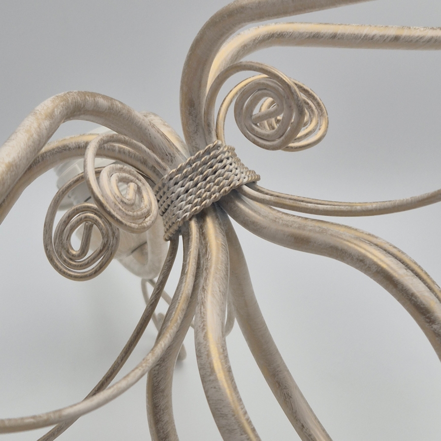 Πολυέλαιος με αλυσίδα RETRO II 5xE27/60W/230V λευκή πατίνα