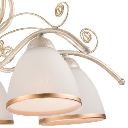 Πολυέλαιος με αλυσίδα RETRO II 5xE27/60W/230V λευκή πατίνα