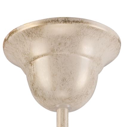 Πολυέλαιος με αλυσίδα RETRO II 5xE27/60W/230V λευκή πατίνα