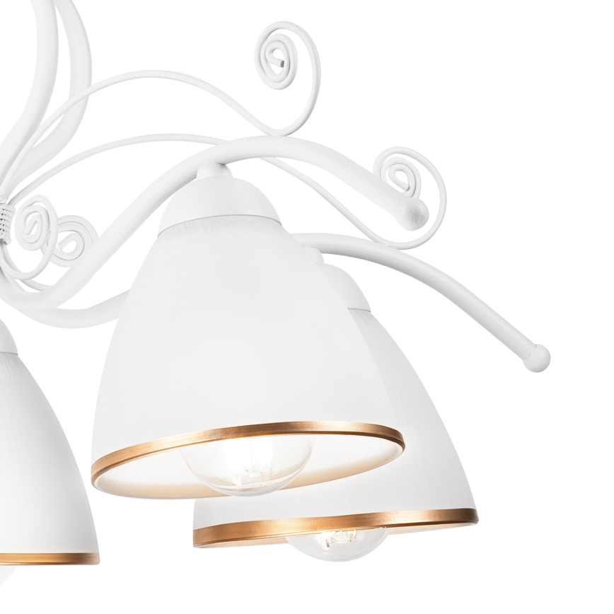 Πολυέλαιος με αλυσίδα RETRO II 5xE27/60W/230V λευκός