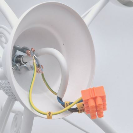 Πολυέλαιος με αλυσίδα RETRO II 5xE27/60W/230V λευκός