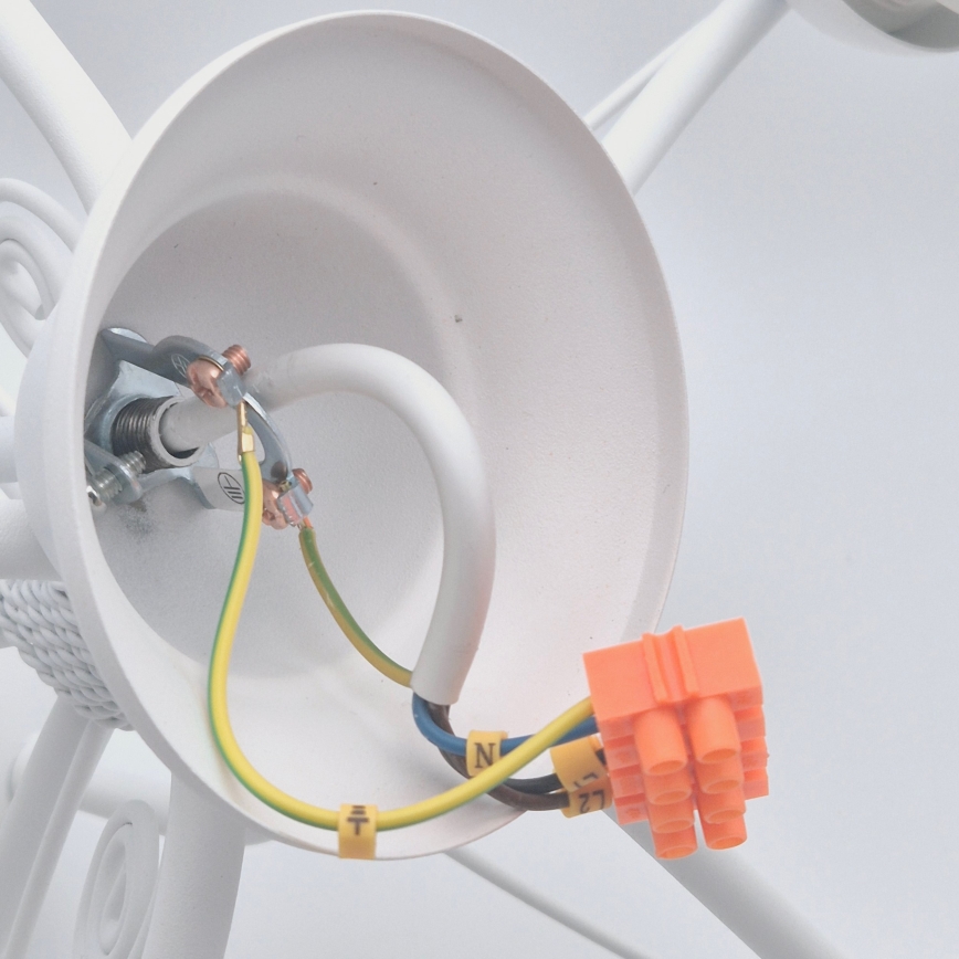 Πολυέλαιος με αλυσίδα RETRO II 5xE27/60W/230V λευκός