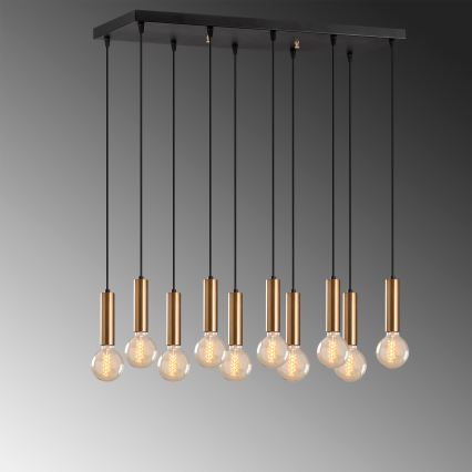 Πολυέλαιος με καλώδιο TEMPO 10xE27/40W/230V, χρυσός