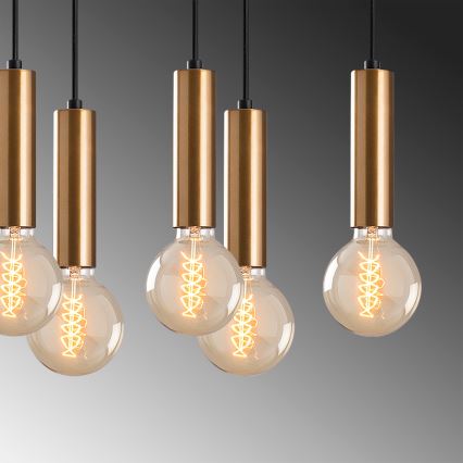 Πολυέλαιος με καλώδιο TEMPO 10xE27/40W/230V, χρυσός