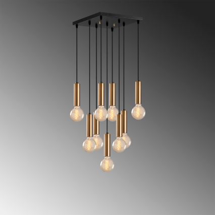 Πολυέλαιος με καλώδιο TEMPO 9xE27/40W/230V χρυσός