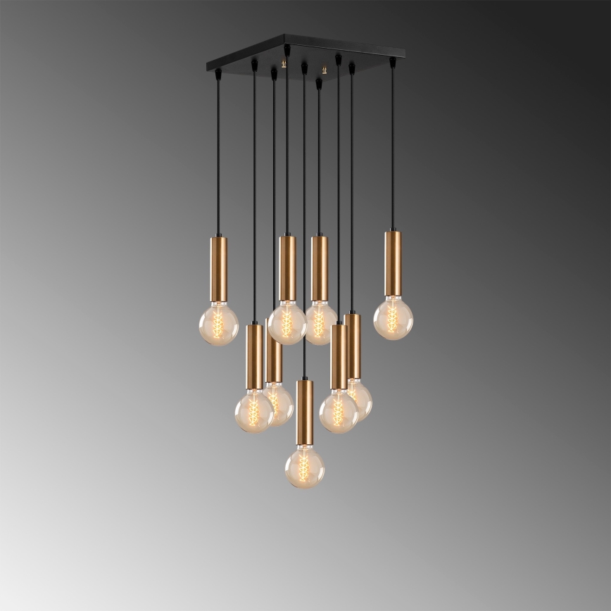 Πολυέλαιος με καλώδιο TEMPO 9xE27/40W/230V χρυσός