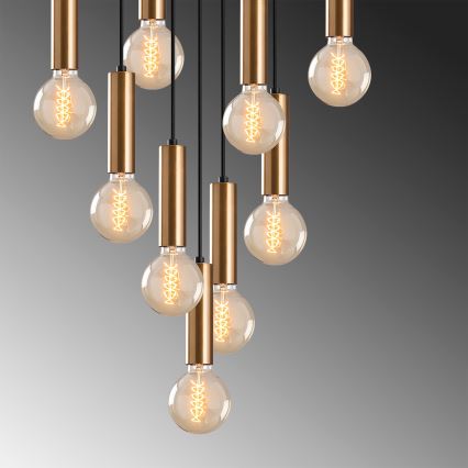 Πολυέλαιος με καλώδιο TEMPO 9xE27/40W/230V χρυσός