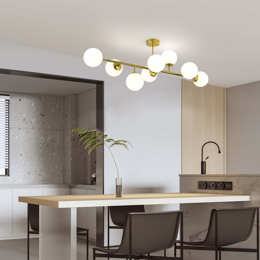 Πολυέλαιος με ράβδο DORADO 8xE14/40W/230V, σε χρυσό