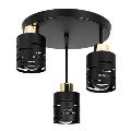 Πολυέλαιος οροφής ELEN 3xE27/35W/230V μαύρο/χρυσό