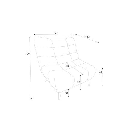 Πολυθρόνα ALBA γκρι