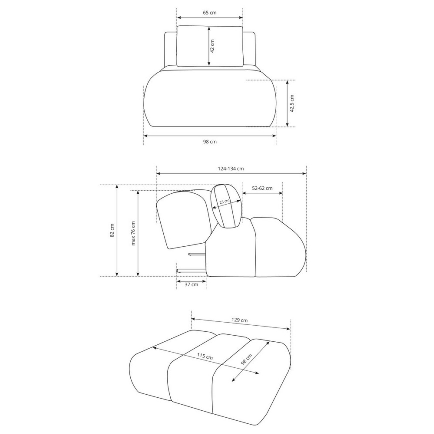 Πολυθρόνα FANO σε κρεμ απόχρωση