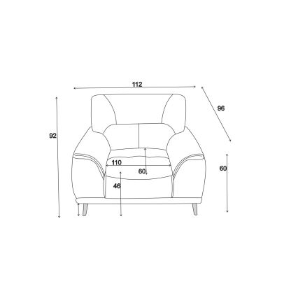 Πολυθρόνα LIVORNO γκρι
