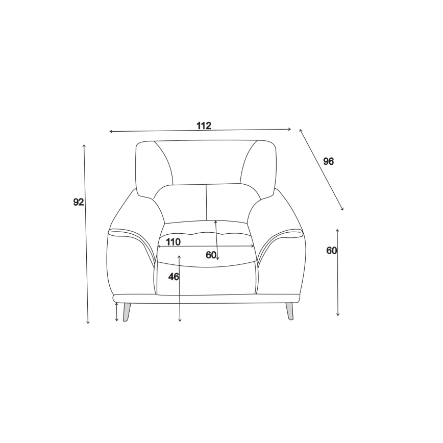 Πολυθρόνα LIVORNO γκρι