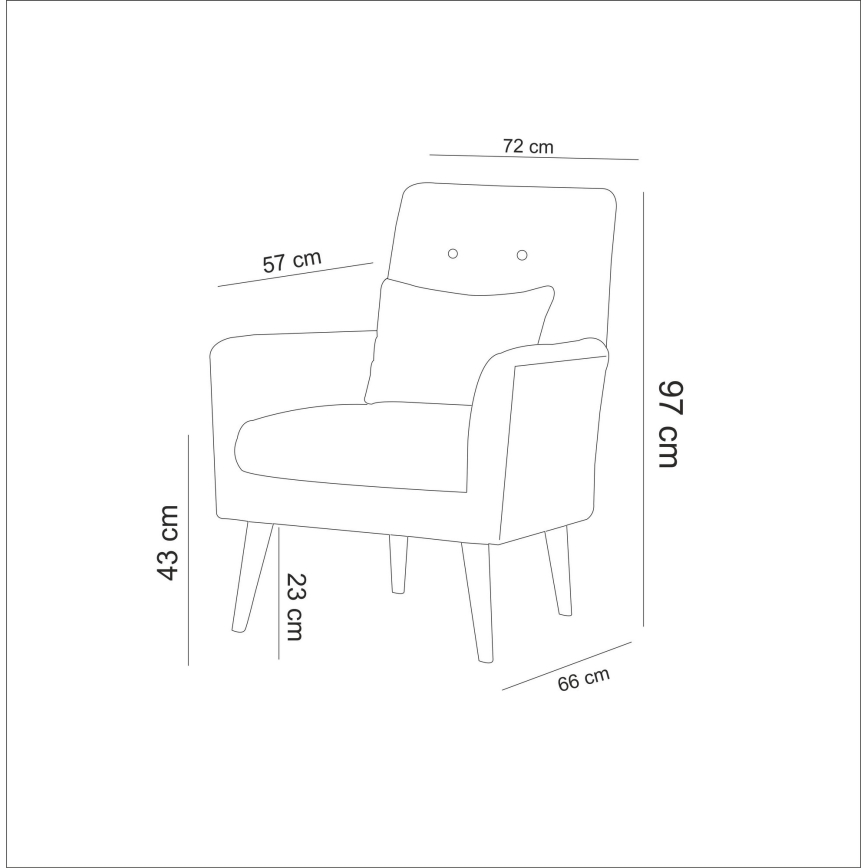 Πολυθρόνα NIMO γκρι