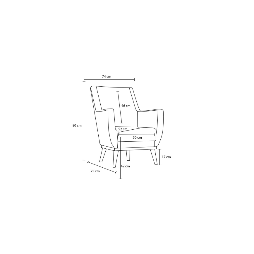 Πολυθρόνα NUPI σε καφέ απόχρωση