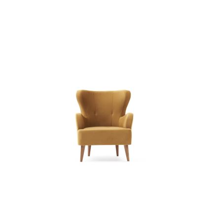 Πολυθρόνα τύπου wingback NEKO, χρυσή