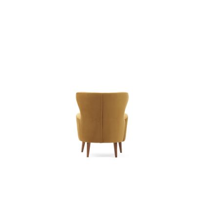 Πολυθρόνα τύπου wingback NEKO, χρυσή