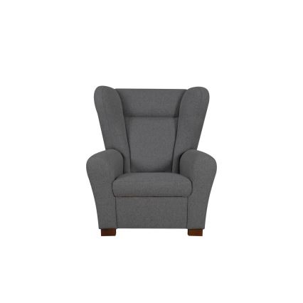 Πολυθρόνα VIVA τύπου wingback σε σκούρο γκρι