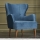 Πολυθρόνα wingback NEKO μπλε