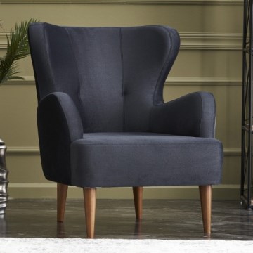 Πολυθρόνα με φτερά NEKO ανθρακί