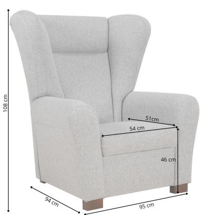 Πολυθρόνα με φτερά VIVA πορτοκαλί