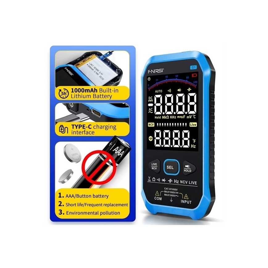 Πολύμετρο 1000 mAh 5V
