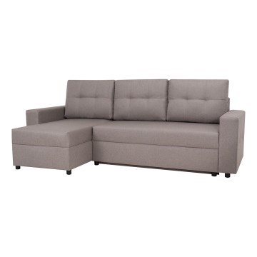 Πολυμορφικός γωνιακός καναπές με λειτουργία ύπνου και αποθηκευτικό χώρο SEVILLA σε γκρι χρώμα