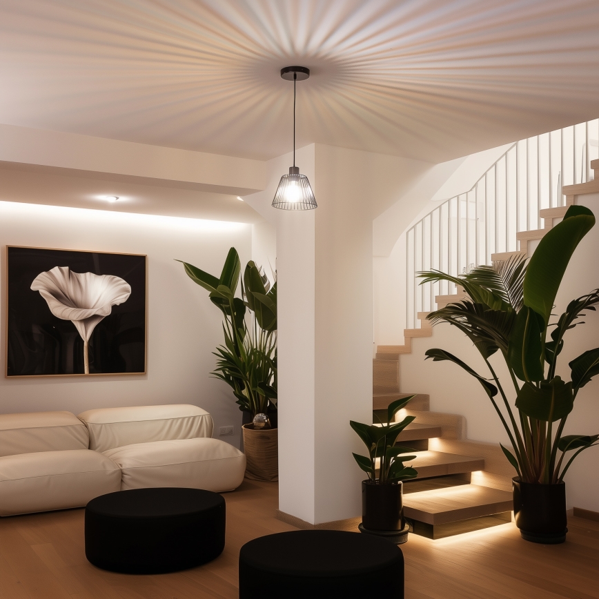 Πολυχρηστικό αμπαζούρ CURITIBA, διάμετρος 21 cm, μαύρο