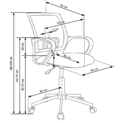 Πολύχρωμη καρέκλα γραφείου SIRAQ