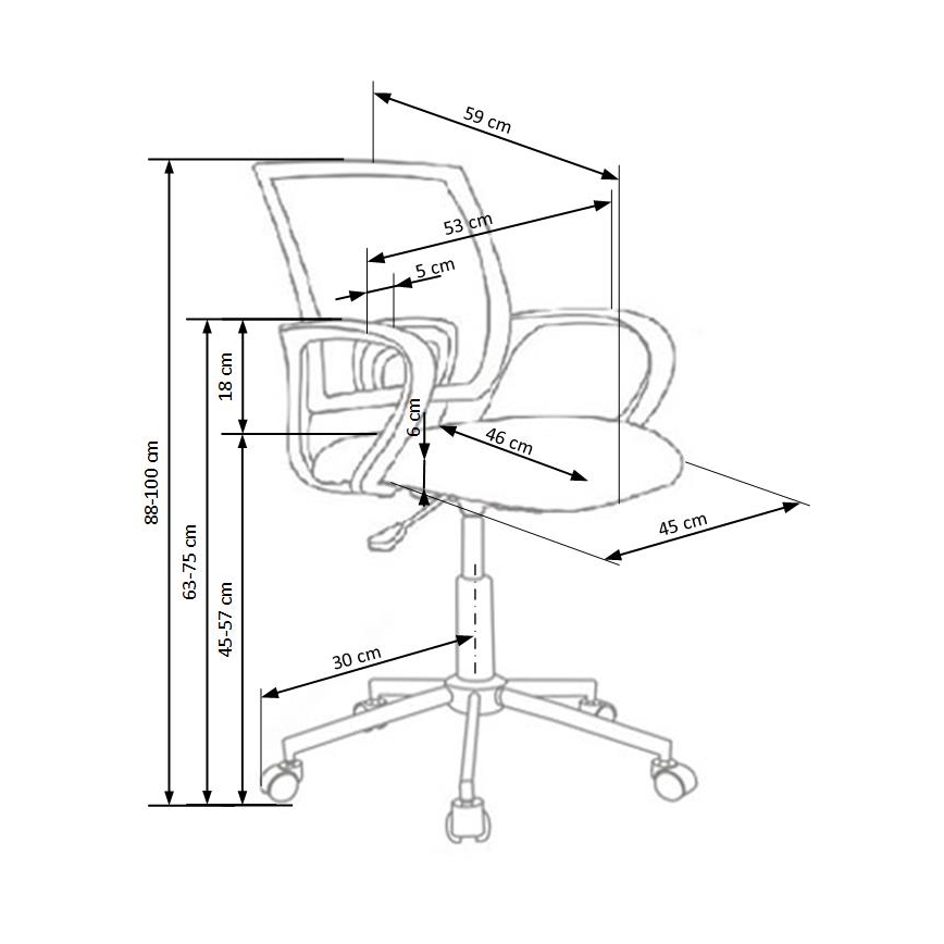 Πολύχρωμη καρέκλα γραφείου SIRAQ