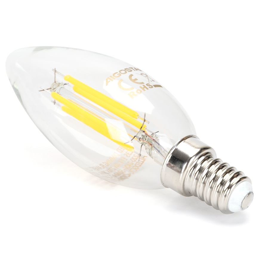 Ρυθμιζόμενη λάμπα LED FILAMENT C35 E14/4W/230V 6500K - Aigostar