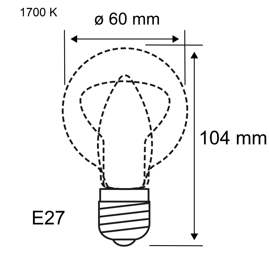 Ρυθμιζόμενη λάμπα LED FILAMENT E27/6W/230V 1700K - Paulmann 28522