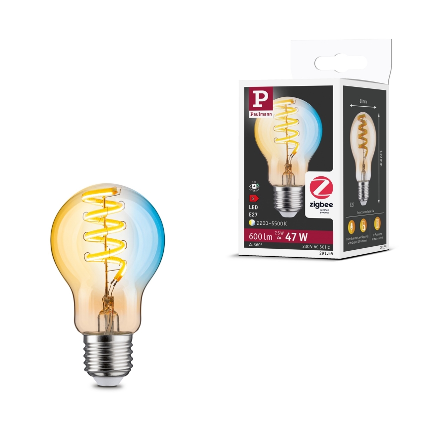 Ρυθμιζόμενη λάμπα LED FILAMENT E27/7,5W/230V 2200-5500K - Paulmann 29155