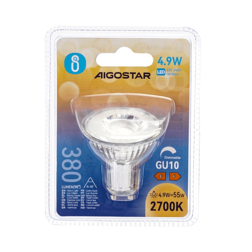 Ρυθμιζόμενη λάμπα LED GU10/4,9W/230V 2700K - Aigostar