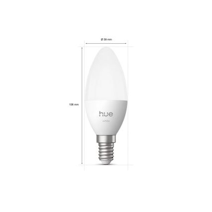 Ρυθμιζόμενη λάμπα LED Philips Hue White B39 E14/3,9W/230V 2700K